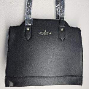 NWT!!! London Fog Condon Structured‎ Elegant Black Tote Bag